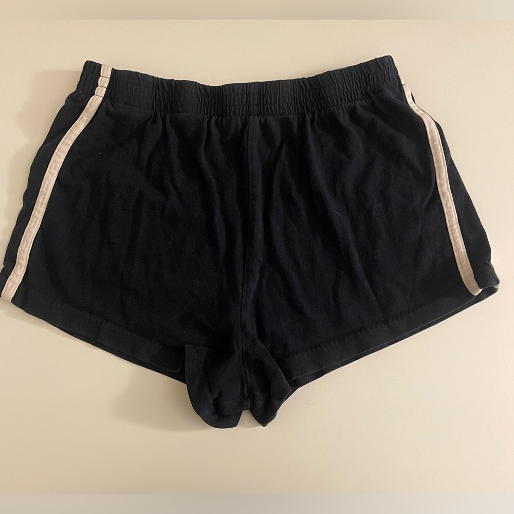 blue w/ white strip brandy melville shorts
